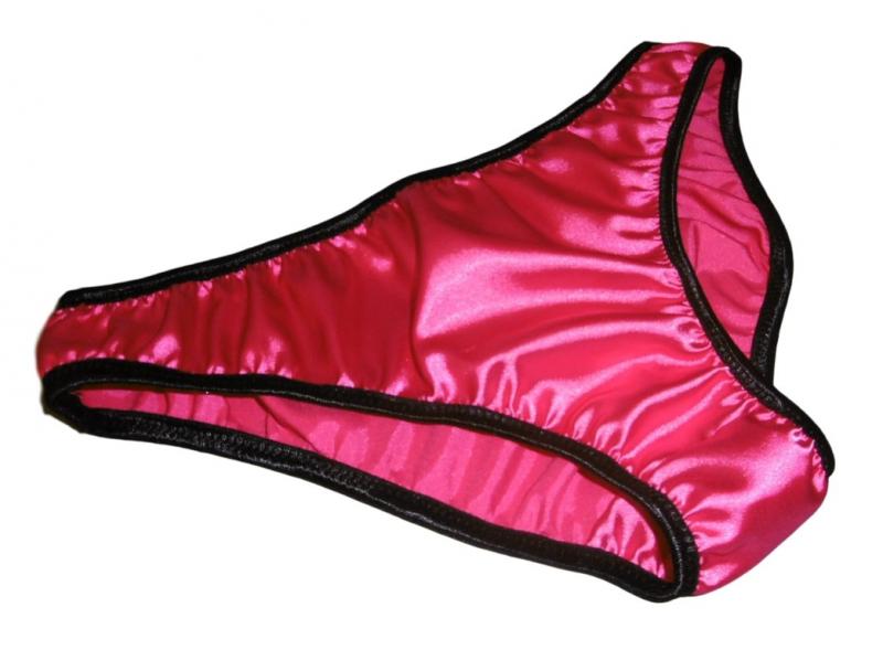 Hot Pink satin plain & simple bikini briefs
